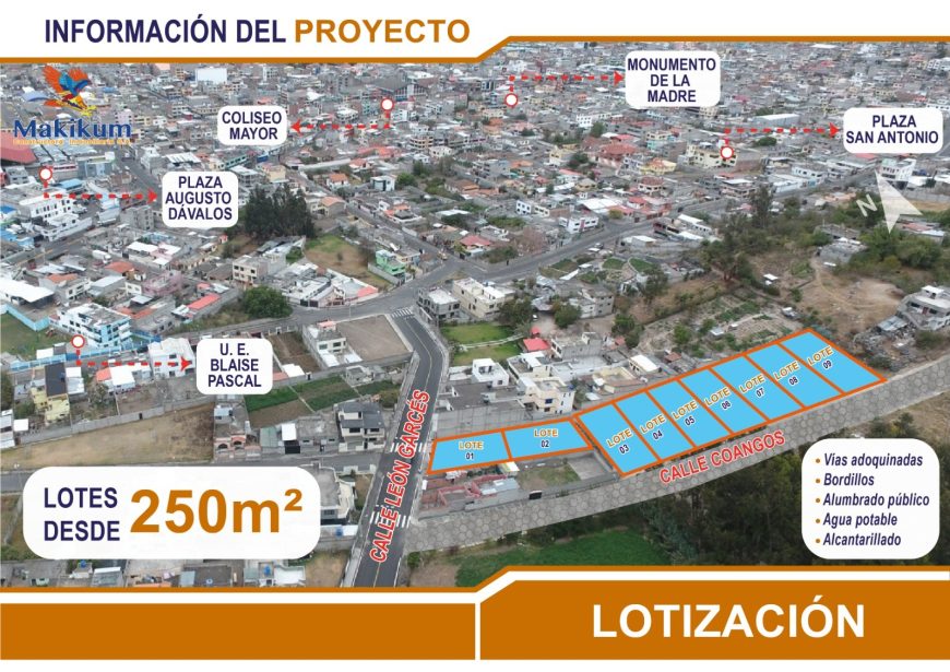 Vista aérea de la Lotización Altamira en Salcedo