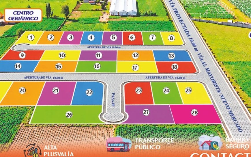 Plano de lotes de la Lotización Tierra Hermosa Etapa 3